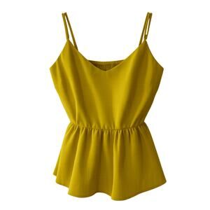 Monteau Los Angeles Yellow Mustard Tube Top Spagetti Strap Sz Medium Tank Top